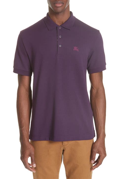 burberry herren poloshirt purple